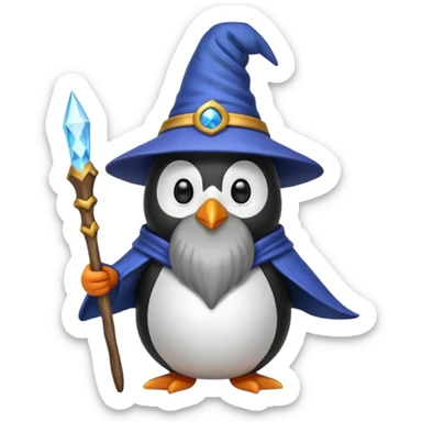 Funny wizard penguin that’s nonchalant  sticker