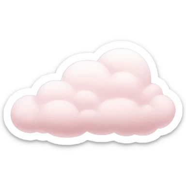 pale pink cloud sticker