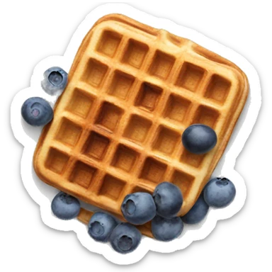 belgian waffles with blueberries sticker