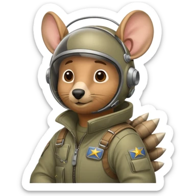 Man flying in the sky of armadillos sticker