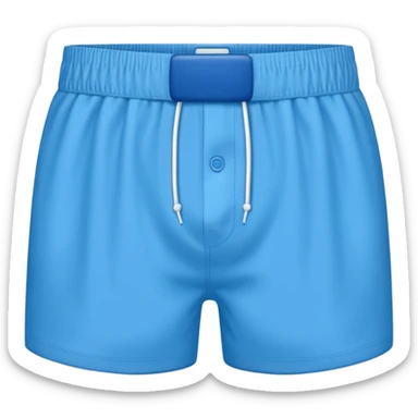 blue boxer shorts, simple and clear sticker