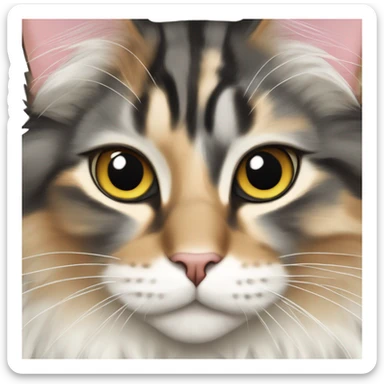 Maine coon dilute calico  sticker