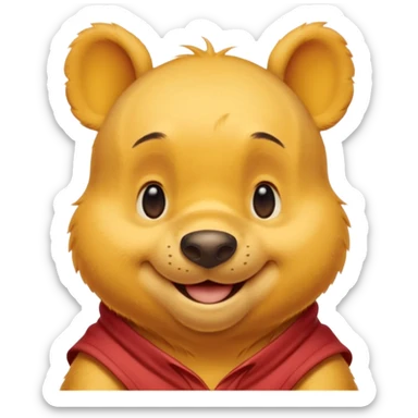 winnie the pooh from Disney without t shirt sticker