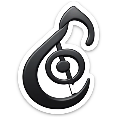 Music crotchet note sticker