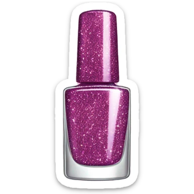 Glitter nail polish bottle  sticker