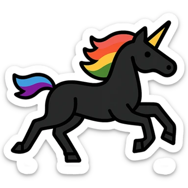 Add a pale lavender background behind the running unicorn icon, keeping the rest of the design unchanged, logo style. sticker