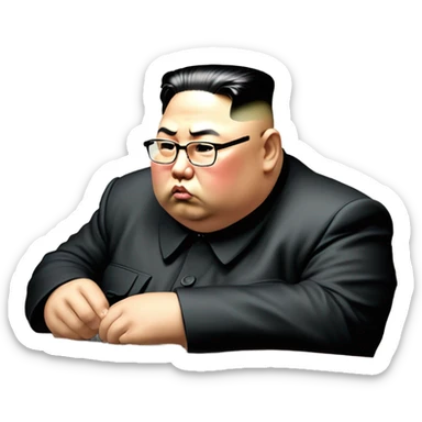 Kim jong un playing checkers sticker