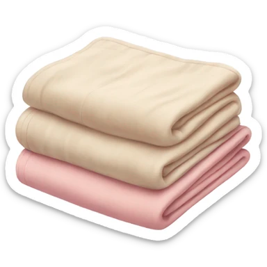 beige pink blanket pile sticker