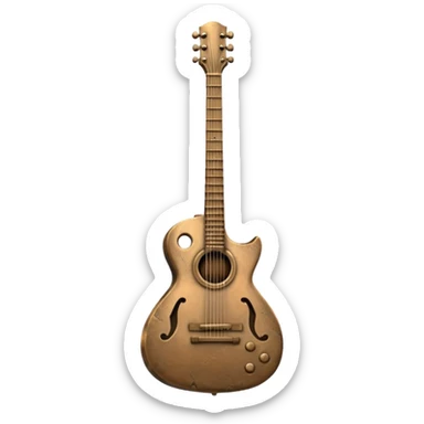Guitar statue sticker