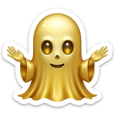 Gold samsung ghost sticker