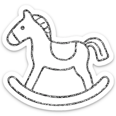 rocking horse icon sticker