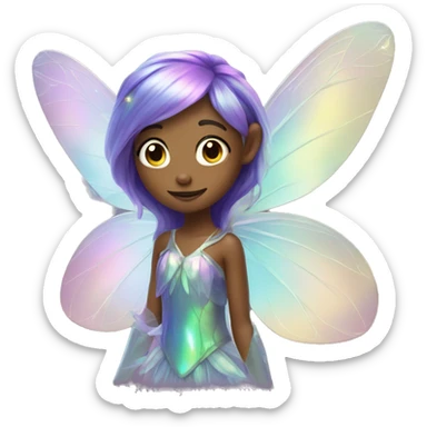 Iridescent fairy sticker