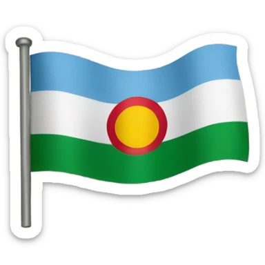Emoji of Kurdistan flag sticker