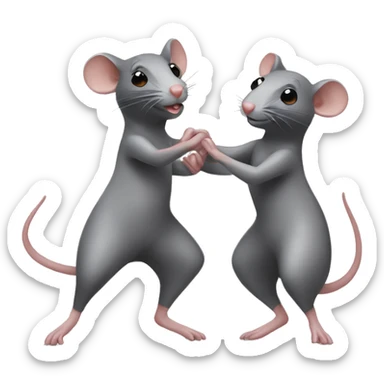 two rats dancing ballet sticker
