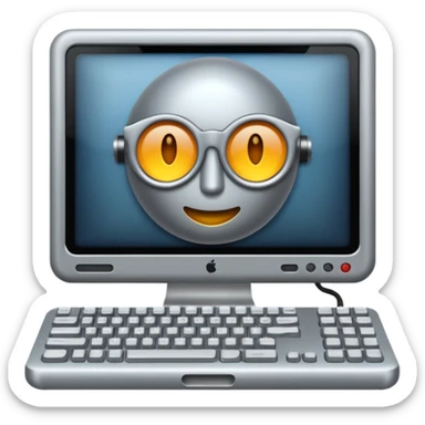 Computer evolution sticker