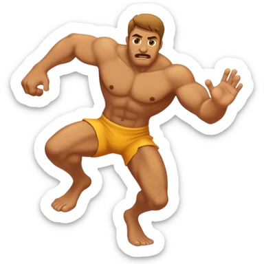 Man stomping sticker