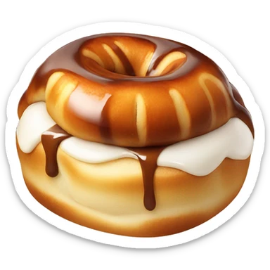 Cinnamon bun with glaze sticker