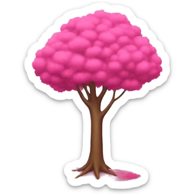Pink tree sticker