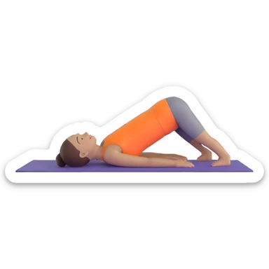 person in downward dog yoga pose sticker