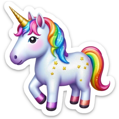 unicorn pooping sticker