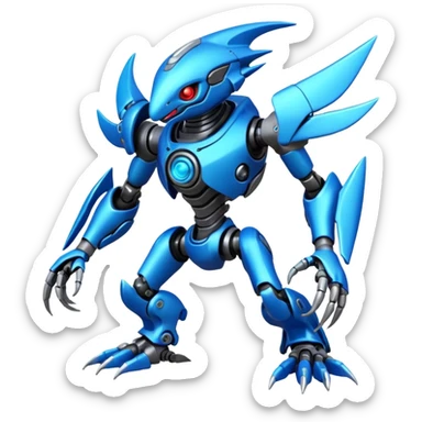 Modern Cyber Lombax-Fakémon-creature, full body sticker