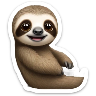 Baby sloth on a flight to Australia  sticker