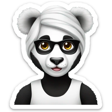 Glamour panda sticker