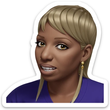 blonde girl with earrings meme sticker