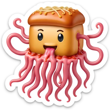 SPAM meat melted pink dripping sauce flying spaghetti monster sticker