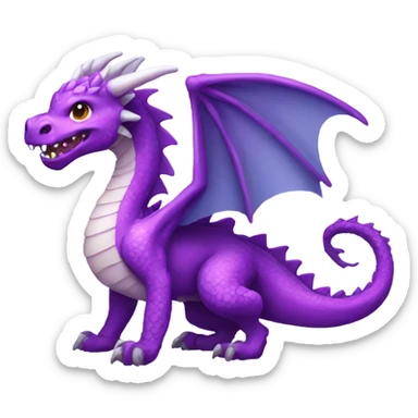 kawaii purple dragon  sticker