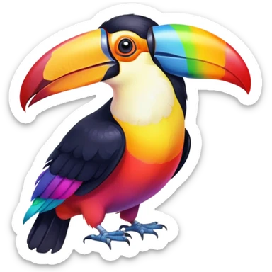 Toucan rainbow sticker