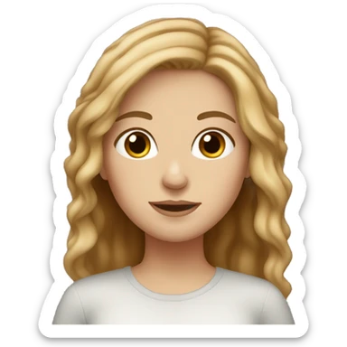 Light brown hair white girl sticker