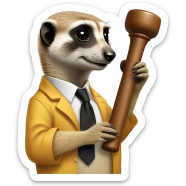 meerkat with a gavel sticker