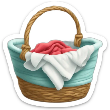 Corbeille de linge sale sticker