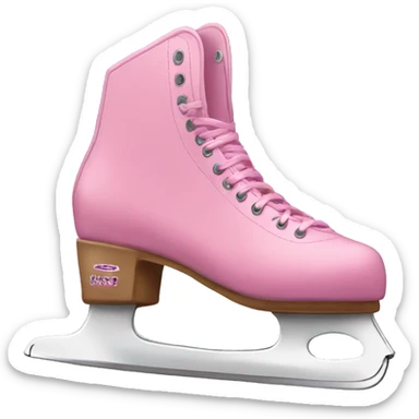 Pink figure skates sticker