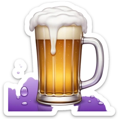 beer white and purple sticker