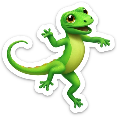 a dancing gecko GIF sticker