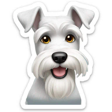 white zwergschnauzer sticker