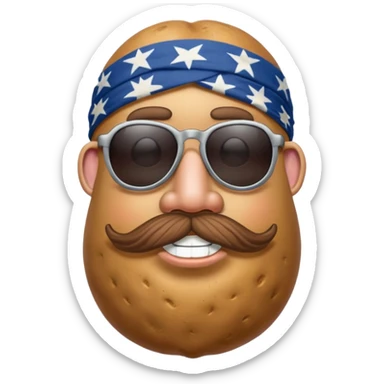 hippie potato head (only head) sticker