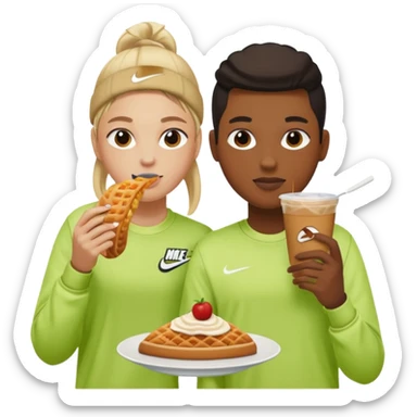 i want two person nicke eatche athore sticker