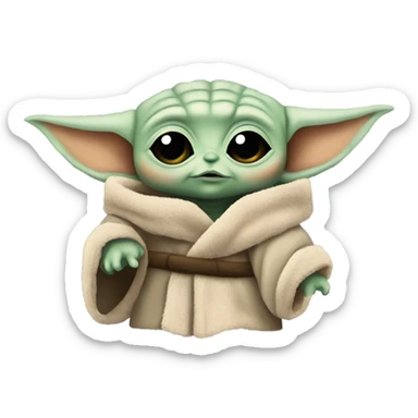 Baby yoda che manda il pollice in su  sticker