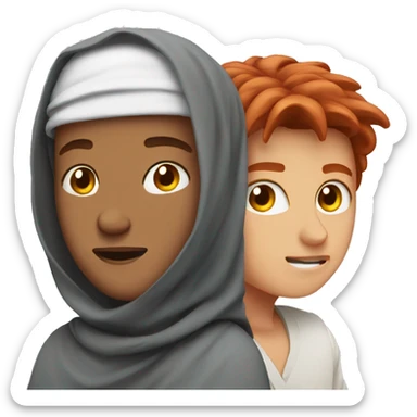 Arab vs redhair boy sticker