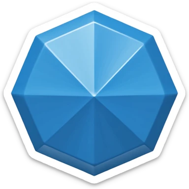 Centang biru segi 12 sticker