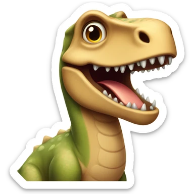 flirtatious dinosaur sticker