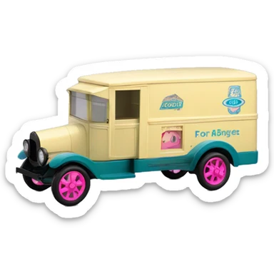 1914 ford Barbie cargo van sticker