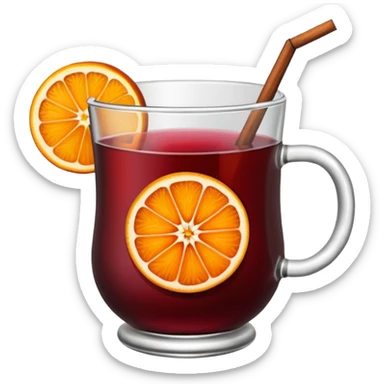 mulled wine with orange sticker
