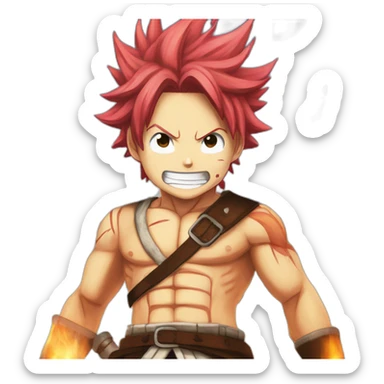 Natsu - fairy tail - fire attack sticker