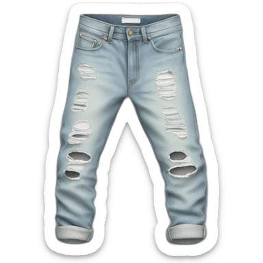 light washed ripped jeans sticker