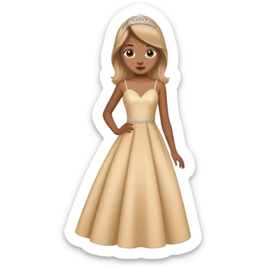Girl in prom dress sticker