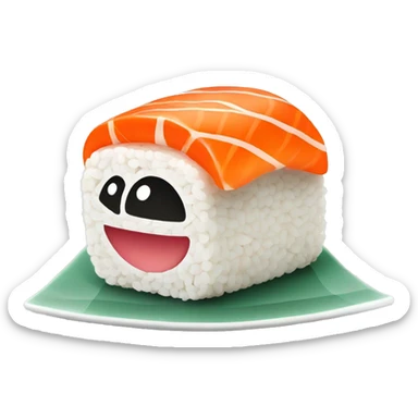 Sushi on a square plate sticker